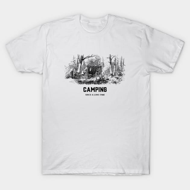 Camping  Adventure Funny Camping Tent Sunset T-Shirt by Flowering Away